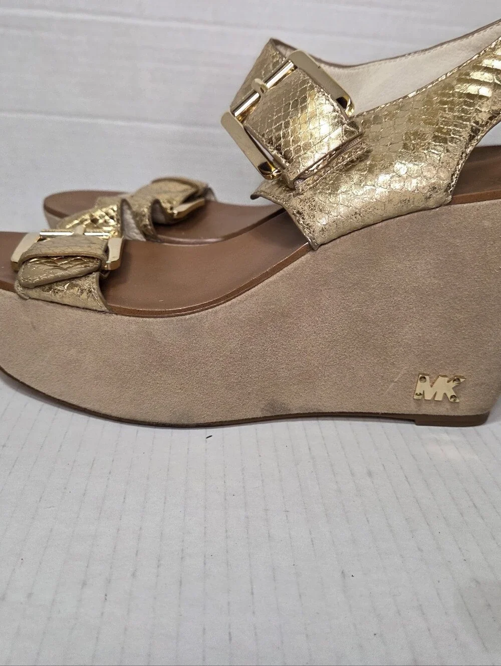 Michael Kors Warren Platform Wedge Sandals Heels